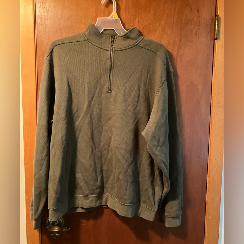 L.L. Bean Men's Forest Green Zip-Up Sweater